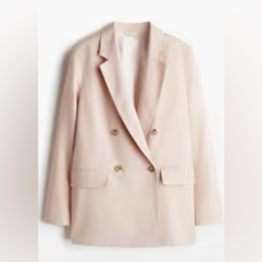 H&M Pink Blazer with Notched Lapels and Tailored Silhouette - Picture 7 of 10